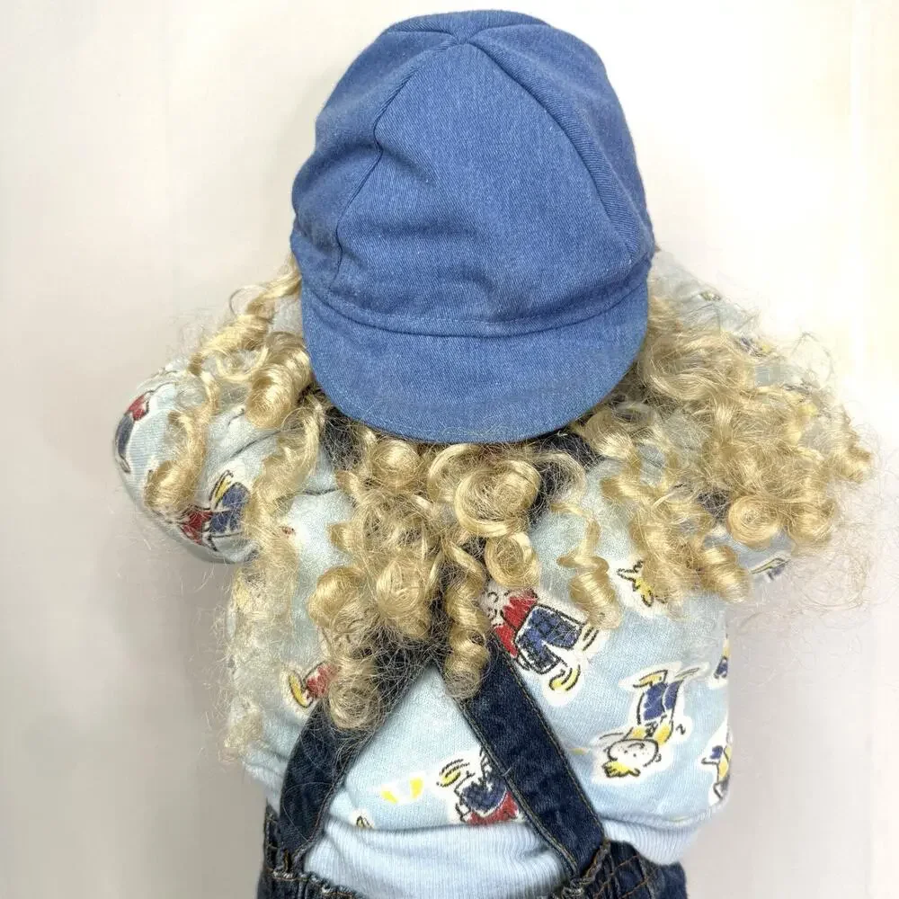 Vintage 90s Time Out Doll Hide and Seek Corner Kid Barney Sneakers Overalls Hat